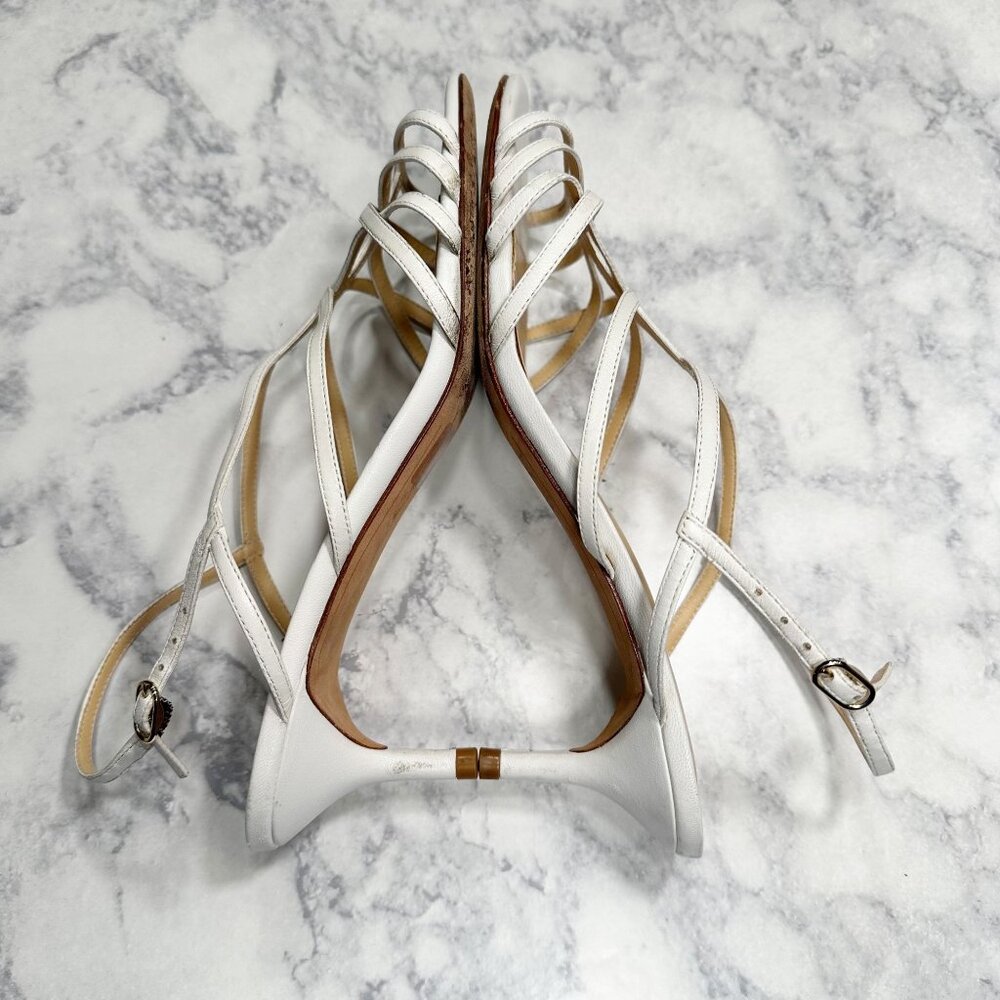 Alexandre Birman White Strappy Stiletto Sandals - Picture 4 of 11